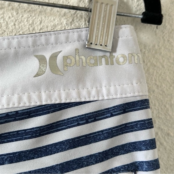 Hurley Men’s Swim Board Swim Trunks 34 Blue White Vacation Beach Pool Surf - Picture 4 of 9